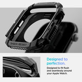 Spigen - Rugged Armor Case For Apple Watch Series 10 46mm - Matte Black