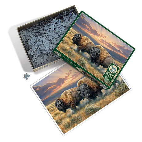 Cobble Hill 1000 Piece Puzzle - Dusty Plains - Sample Poster Included - image 3