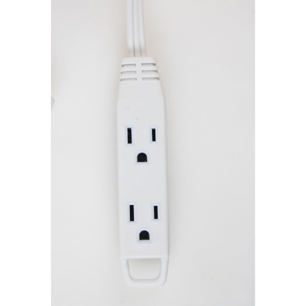 Axis 3-Outlet Indoor Extension Cord with Flat-Profile Plug - 8-foot, White (45505)