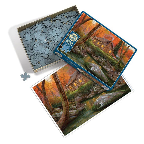 Cobble Hill 500 Piece Puzzle - Weekend Retreat - Sample Poster Included - image 3