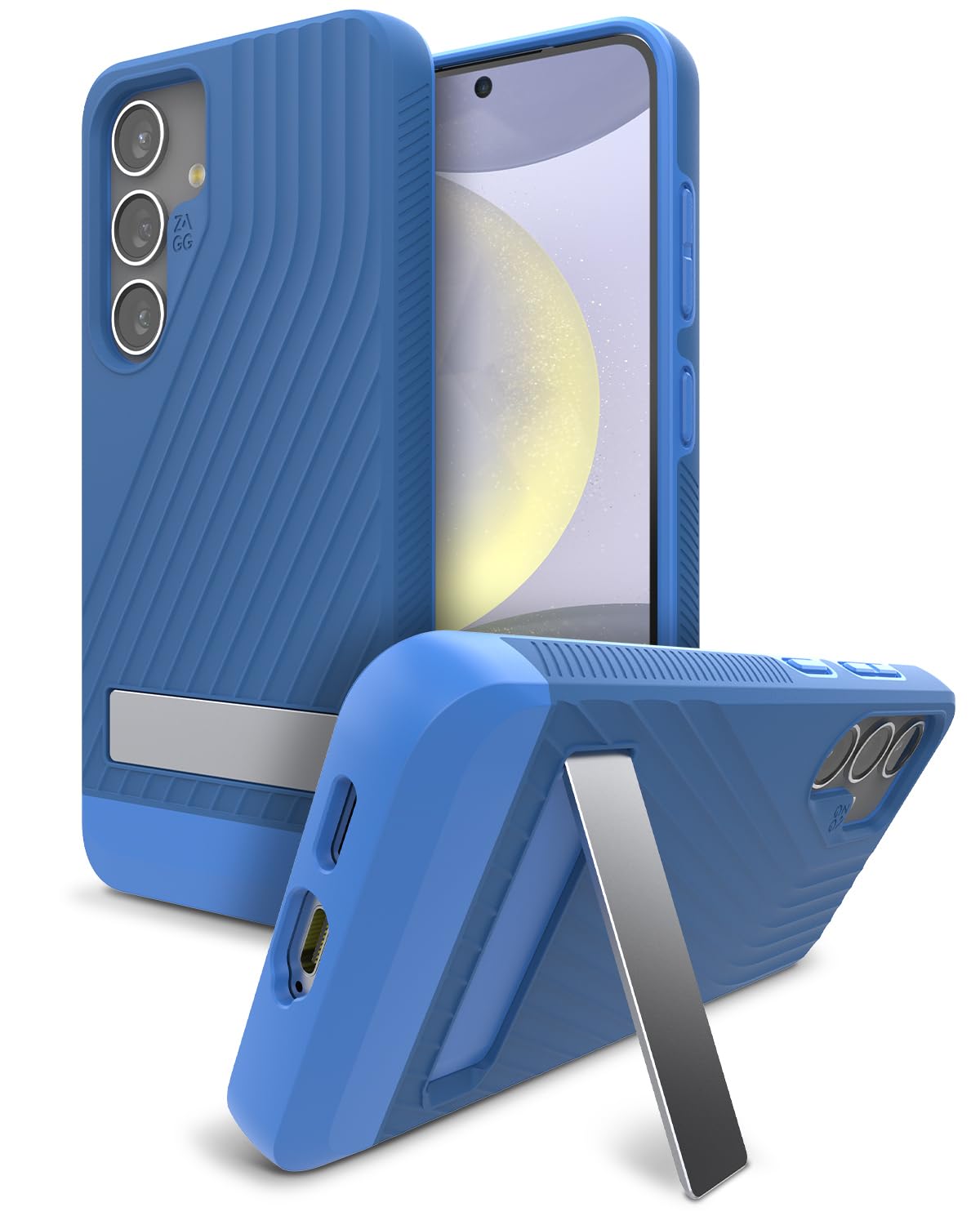 Zagg - Denali Case With Kickstand For Samsung Galaxy S24 - Cobalt Blue