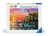 Ravensburger Lighthouse at Sunset 500 Piece Jigsaw Puzzle for Adults - Handcrafted Tooling, Made in Germany, Every Piece Fits Together Perfectly