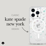 Kate Spade - New York Protective Hardshell Magsafe Case For Apple Iphone 15 Pro - Scattered Flowers