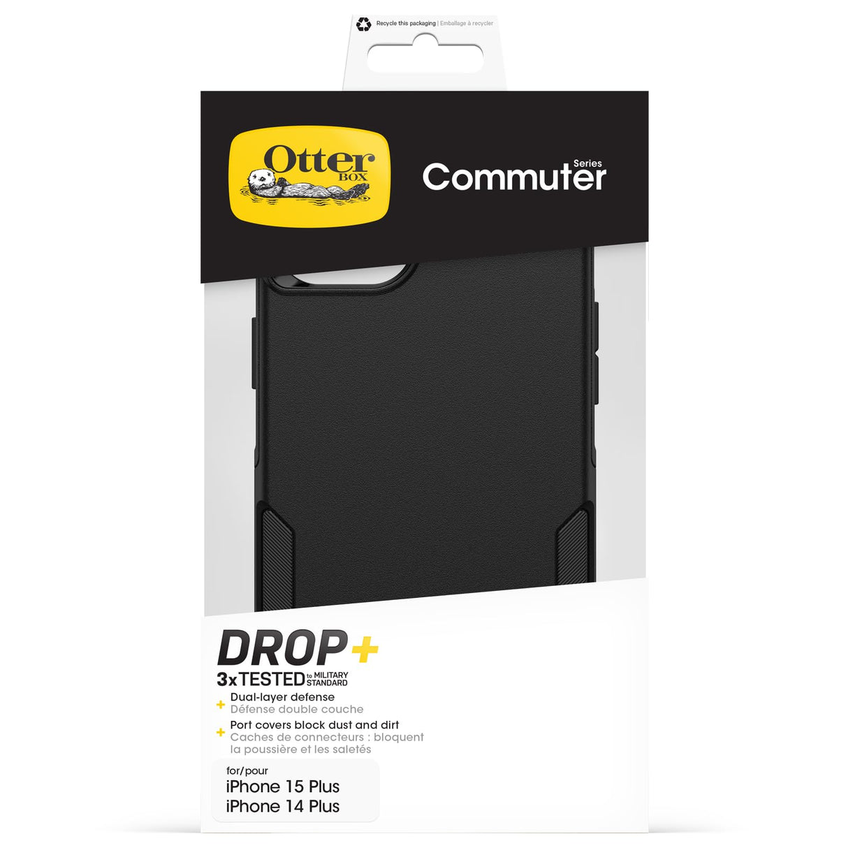 Otterbox - Commuter Case For Apple Iphone 15 Plus  / Iphone 14 Plus - Black