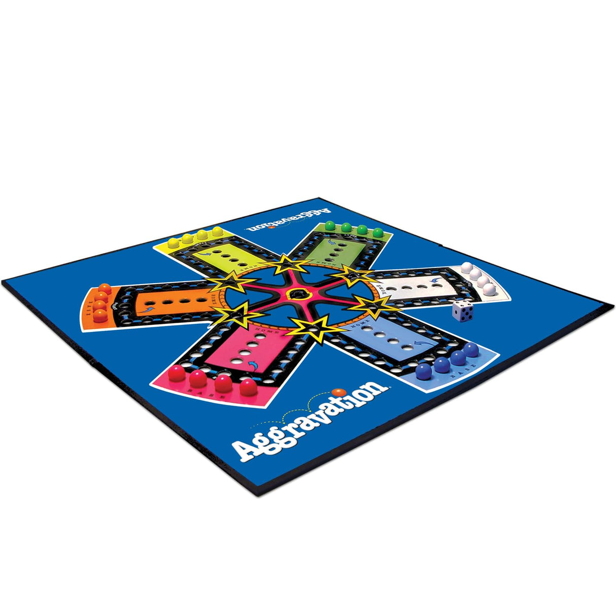 Aggravation with Retro Artwork by Winning Moves Games USA, The Classic Marble Race Game, Great for Kids, for 2 to 6 Players, Ages 6+