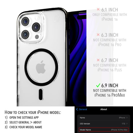 Cellhelmet - Magnitude Magsafe Case For Apple Iphone 16 Pro Max - Onyx Black