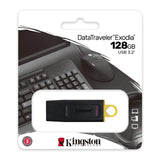 Kingston - Datatraveler Exodia Usb 3.2 Gen1 Flash Drive 128gb - Black And Yellow