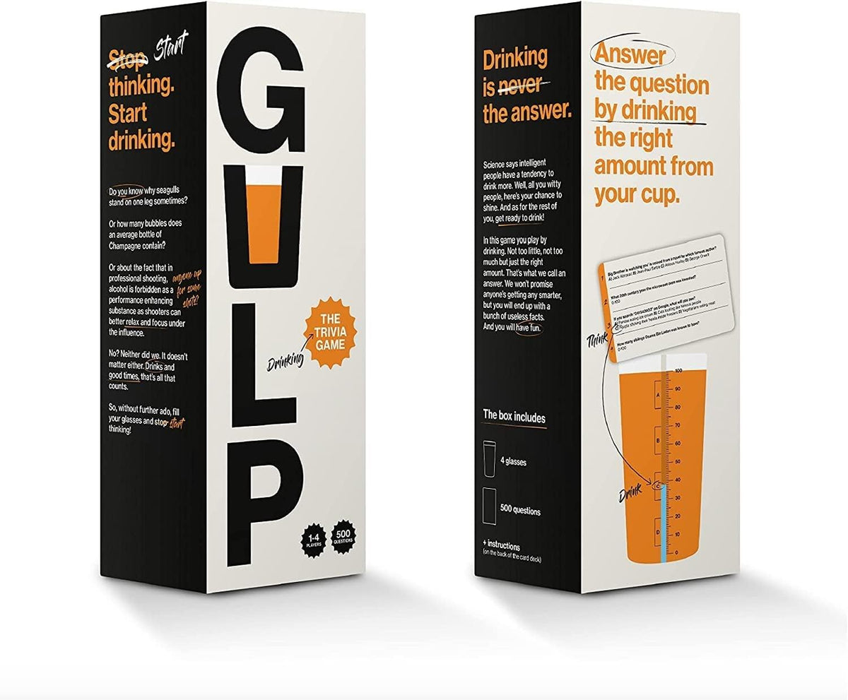 Gulp Game Marektoy Gulp Party Game | Fun Drinking Game Trivia Game for Adults an ...