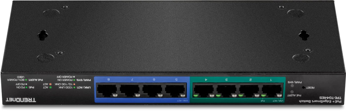 TRENDNET TPETG44ES 8 PORT GIGABIT EDGESMART POE+ SWITCH