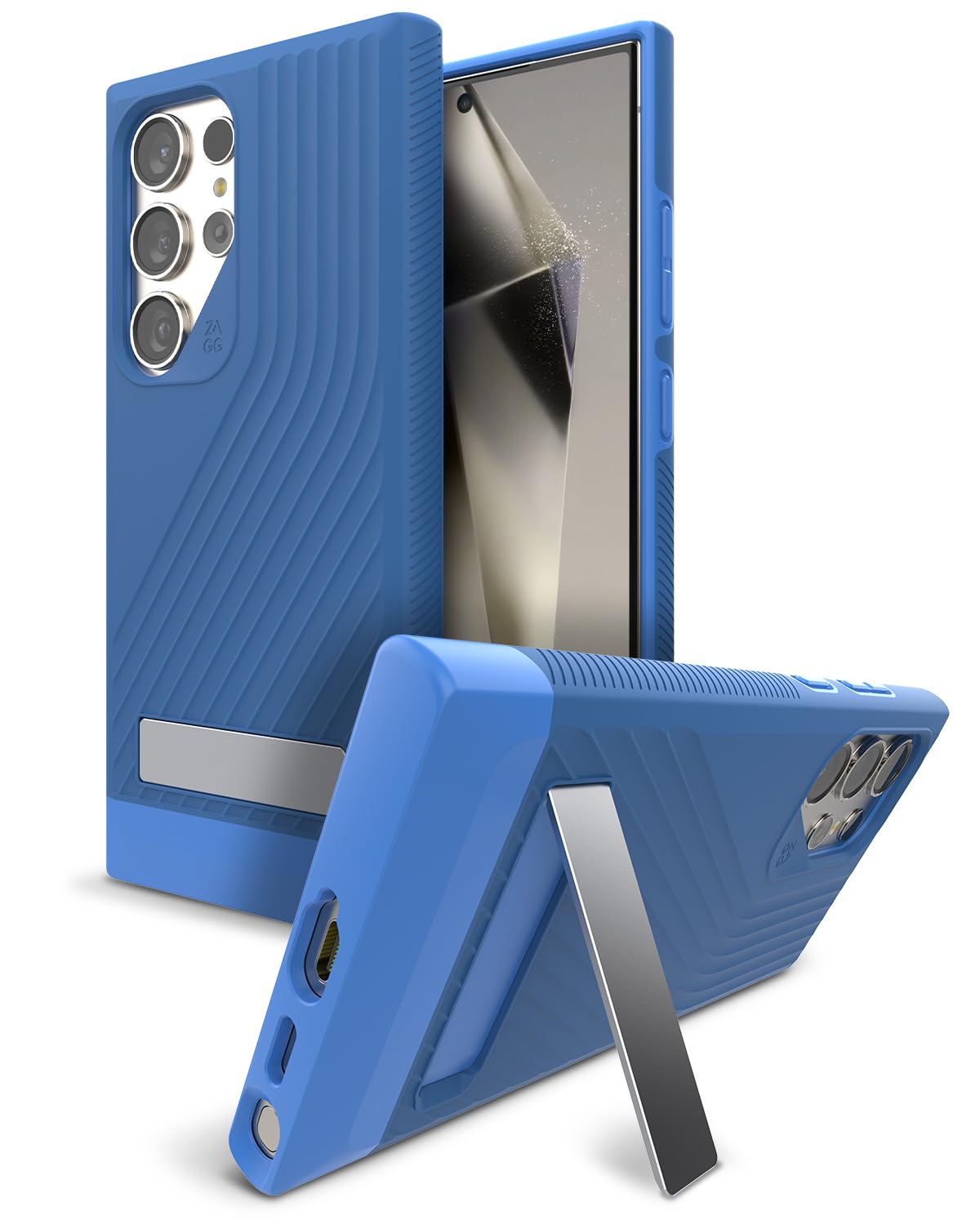 Zagg - Denali Case With Kickstand For Samsung Galaxy S24 Ultra - Cobalt Blue