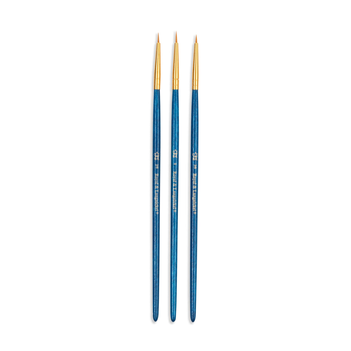 Royal & Langnickel Royal Zip N' Close Gold Taklon Detail 3-Piece Brush Set (RSET-9109)