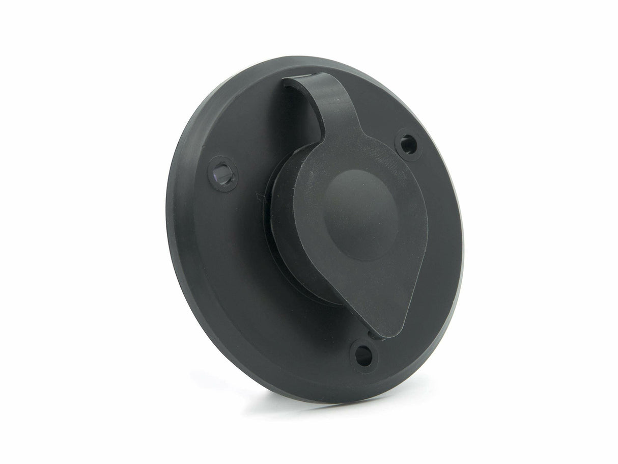 Thetford|B&B Molders RV Replacement Parts and Accessories Camper Coaxial Antenna/Cable TV Plate Large Jack Cover Polar Black PN 94321