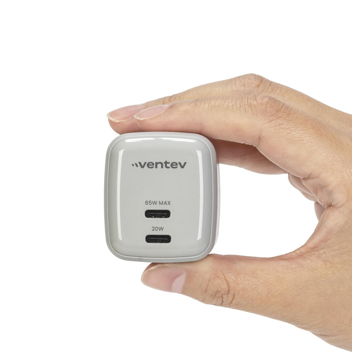 Ventev - 65w Dual Usb C Gan Mini Wall Charger - White