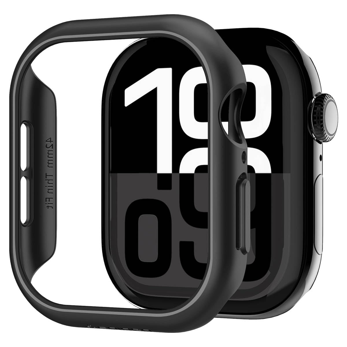 Spigen - Thin Fit Case For Apple Watch Series 10 42mm - Black