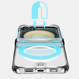 Itskins - Hybrid_r Clear Hinge Magsafe Case For Samsung Galaxy Z Flip6 - Transparent