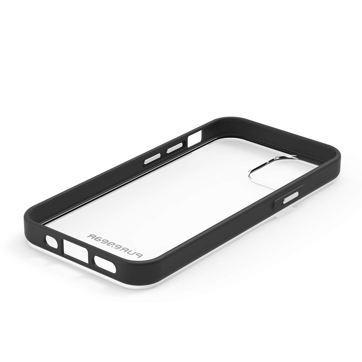 PUREGEAR SLIM SHELL CASE FOR IPHONE 12 MINI - CLEAR/BLACK