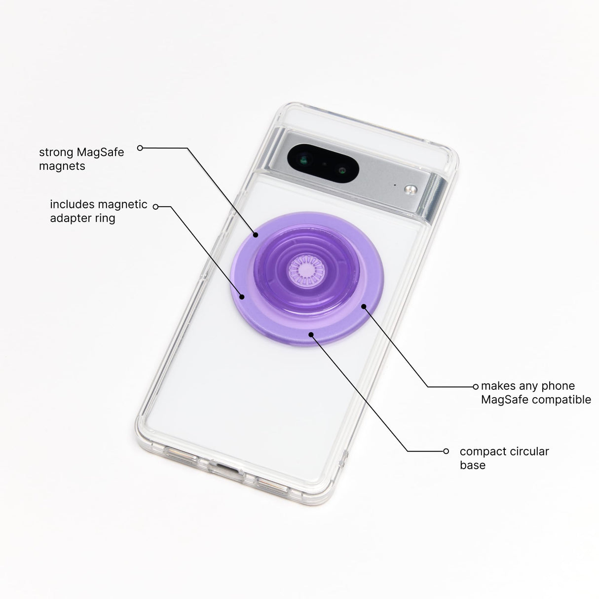 Popsockets - Popgrip Magsafe Circle - Translucent Lavender