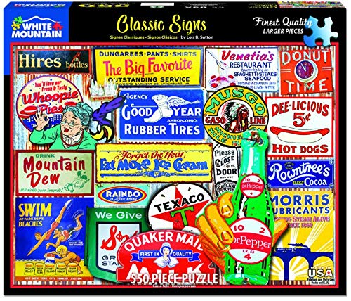 White Mountain Puzzles Classic Signs, 500 Piece Jigsaw Puzzle