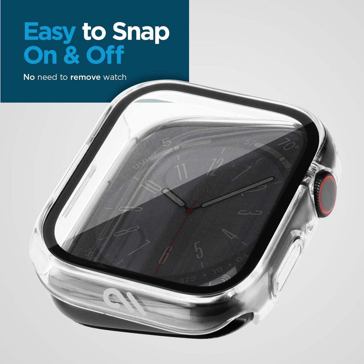 Case-mate - Tough Case With Integrated Glass Screen Protector For Apple Watch 40mm - Clear