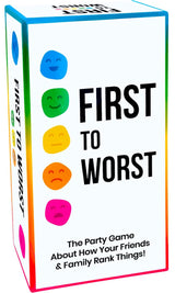 FIRST TO WORST Party Game - How do You and Your Friends and Family Rank Things? - for Kids, Adults, Families, Fun Parties and Board Games Night with Your Group. The Card Game of Polarizing Priorities