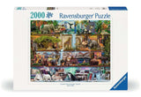 Ravensburger Aimee Stewart: Wild Kingdom Shelves - 2000 Piece Jigsaw Puzzle | Engaging Brain Game | Unique Puzzle Pieces | FSC-Certified Materials