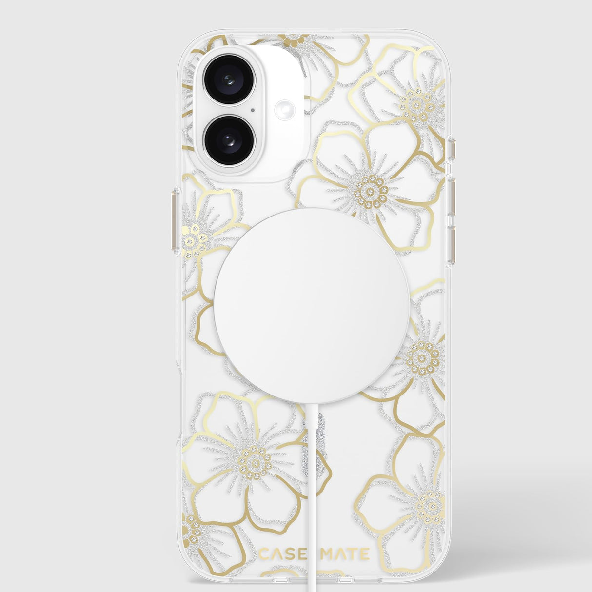 Case-mate - Floral Gems Magsafe Case For Apple Iphone 16 Plus - Gold