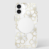 Case-mate - Floral Gems Magsafe Case For Apple Iphone 16 Plus - Gold