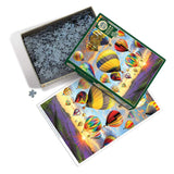 Cobble Hill 1000 Piece Puzzle - Hot Air Balloons - Sample Poster Included