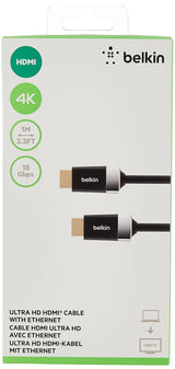 Belkin - High Speed Hdmi Cable With Ethernet - Black