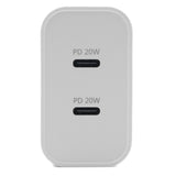 DUAL PORT USB-C WALL CHARGER 20W