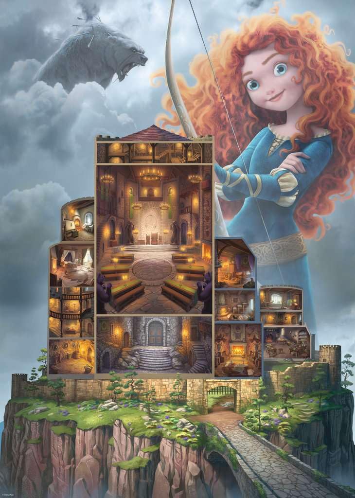 Ravensburger Disney Castle Collection: Merida 1000 Piece Jigsaw Puzzle for Adults | Unique Softclick Technology | Vibrant, Glare-Free Imagery | Perfect for Relaxation & Bonding Time