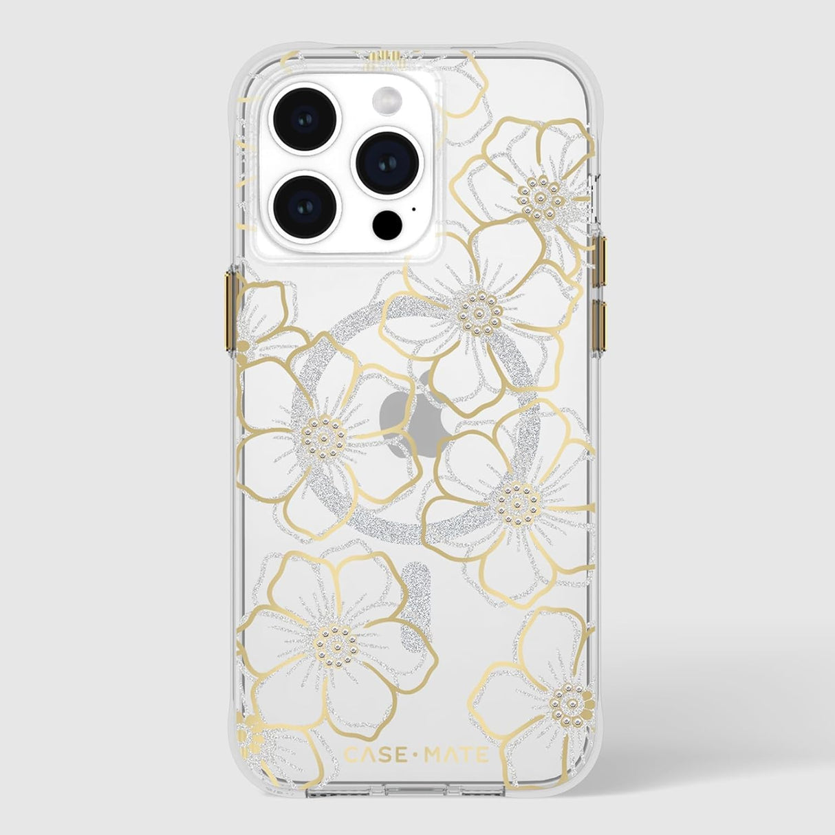 Case-mate - Floral Gems Magsafe Case For Apple Iphone 15 Pro Max - Gold