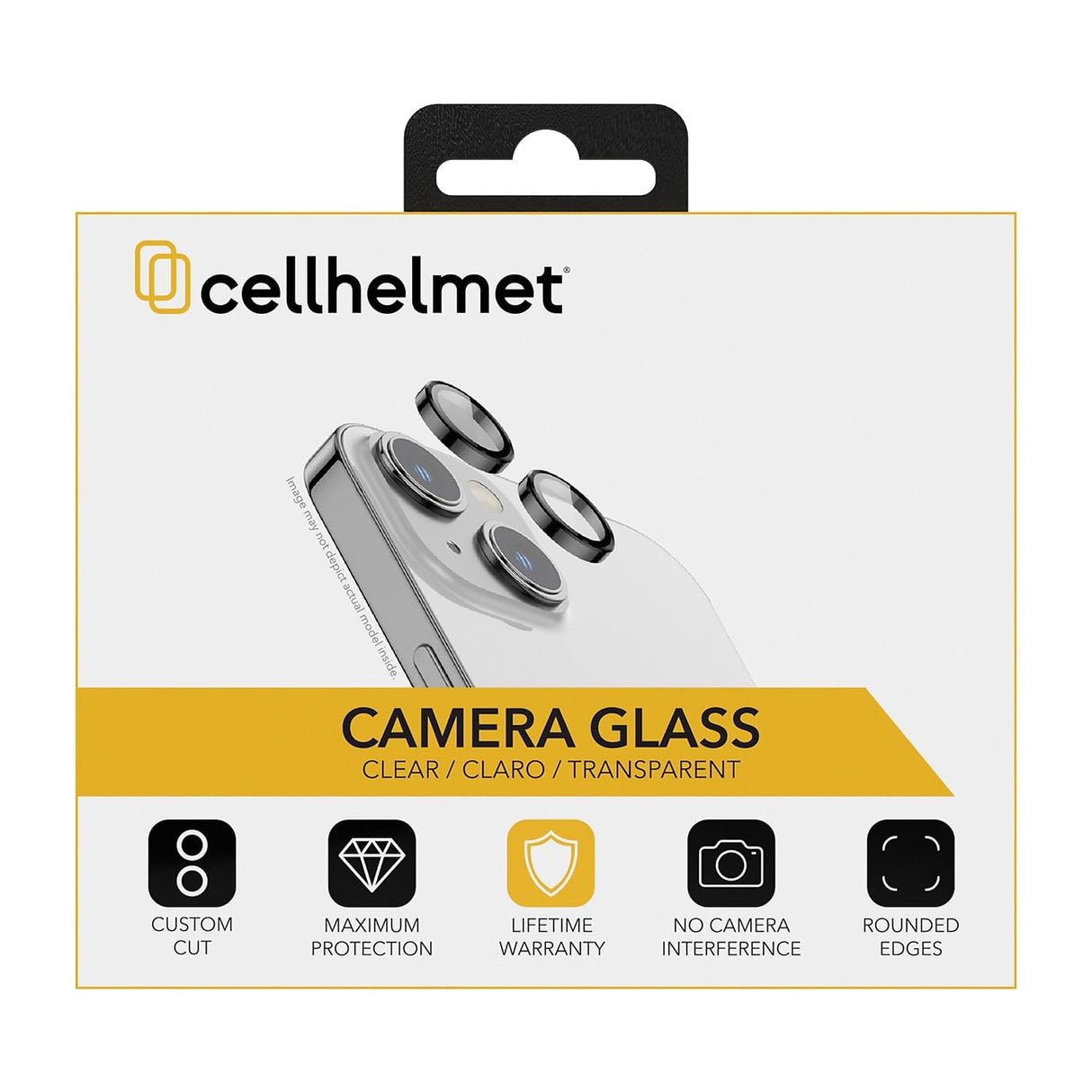 Cellhelmet - Tempered Glass Camera Screen Protector For Apple Iphone 15 / Iphone 15 Plus - Clear