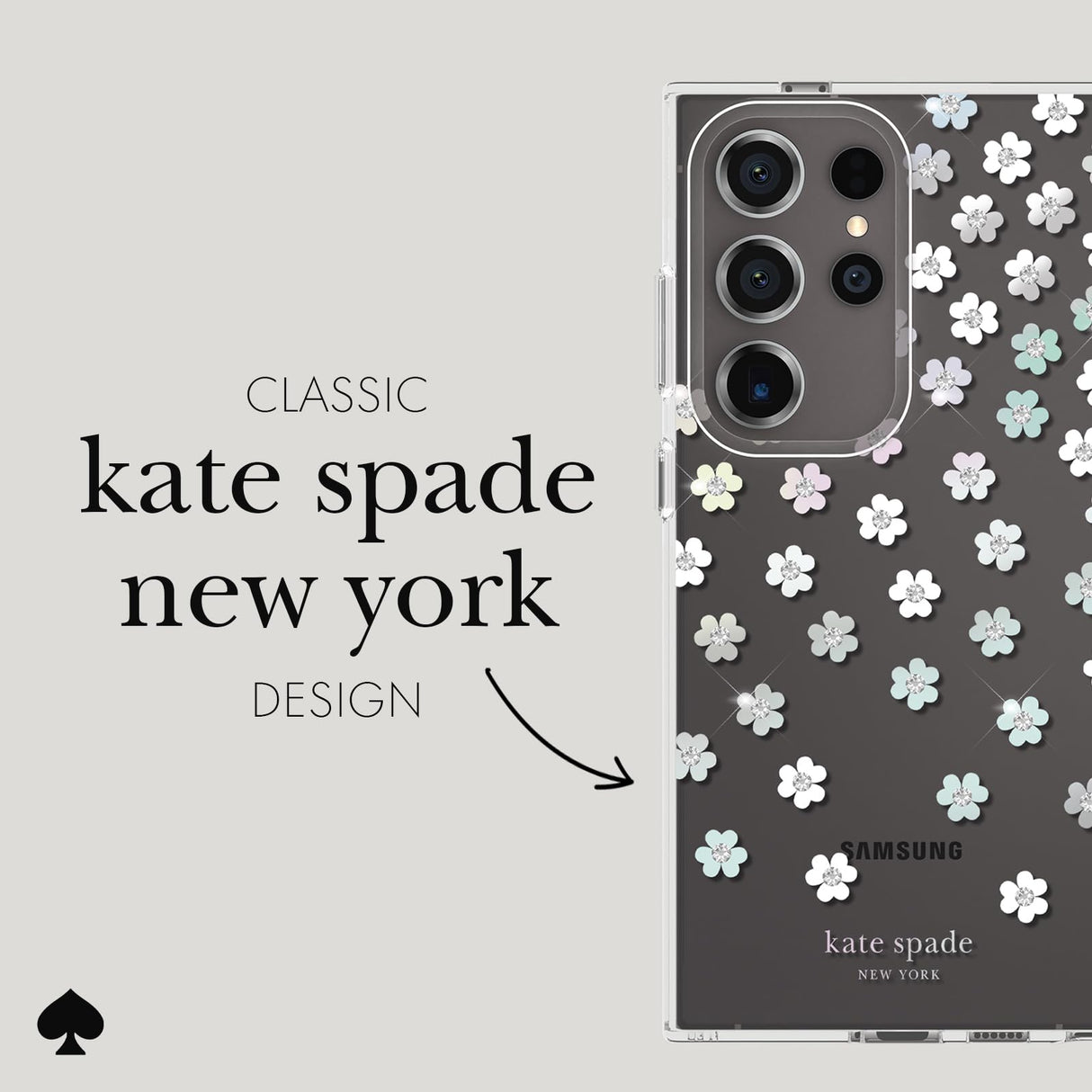 Kate Spade - Protective Hardshell Case For Samsung Galaxy S24 Ultra - Scattered Flowers