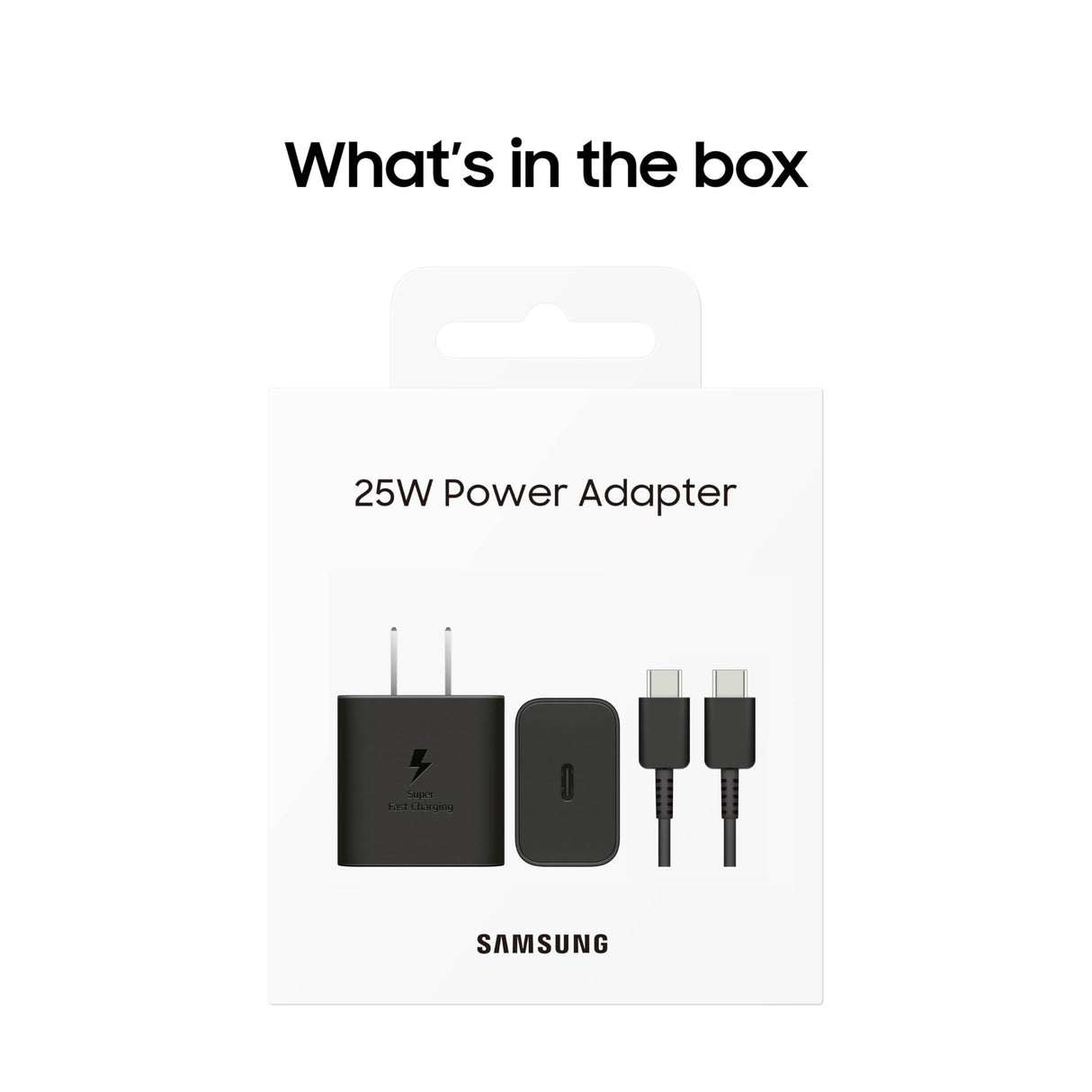 Samsung - 25w Usb C Wall Charger And Cable - Black