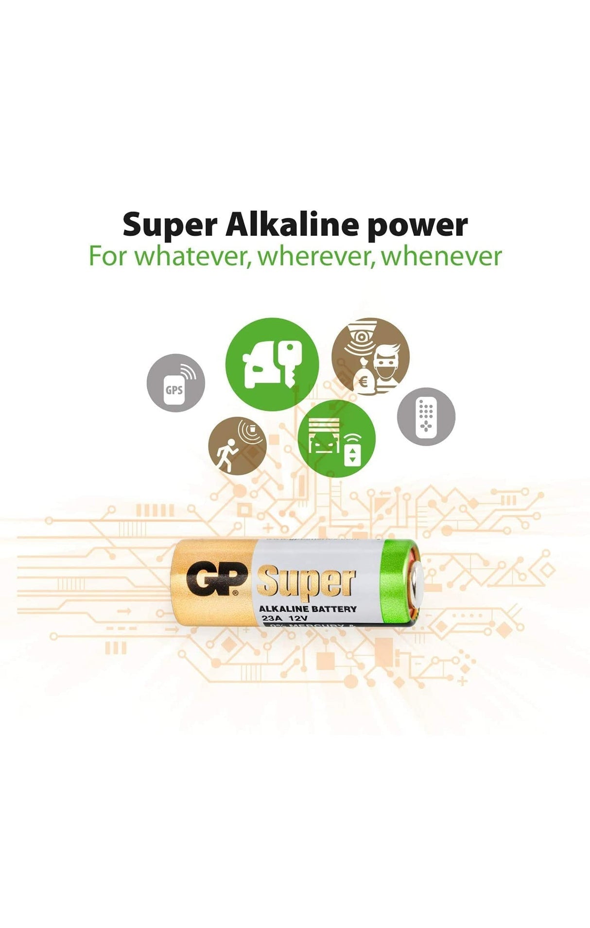 GP Batteries 30260E Battery Alkaline 12V (Single Battery)