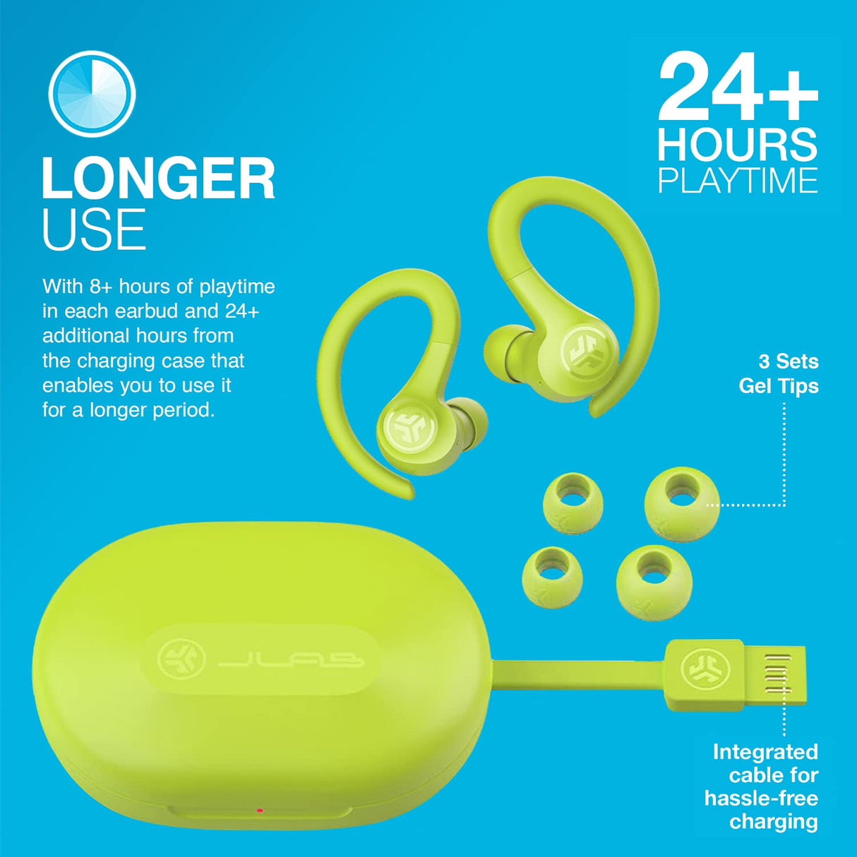 Jlab - Go Air Sport True Wireless In Ear Earbuds - Neon Yellow