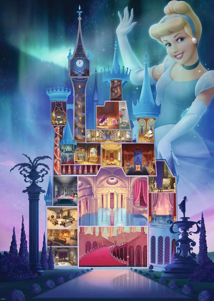 Ravensburger Disney Castle Collection - Cinderella 1000-Piece Jigsaw Puzzle | Unique, Perfect Interlocking Fit | Vibrant, Matte Finish | FSC-Certified Materials