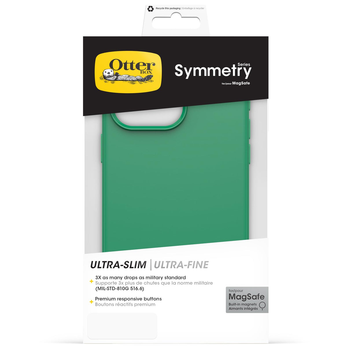 Otterbox - Symmetry Plus Magsafe Case For Apple Iphone 15 Pro Max  - Green Juice