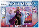 Ravensburger Disney Frozen 2 - Strong Sisters | 100-Piece Glitter Jigsaw Puzzle for Kids | Unique, Perfect-Fit Pieces | Development-Boosting Toy | Ideal Gift for All Ages