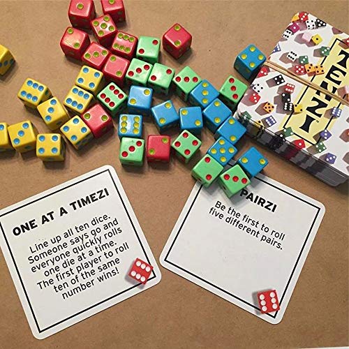 TENZI 77 Ways to Play The Add-on Card Set for The Dice Party Game - Ages 7 to 97