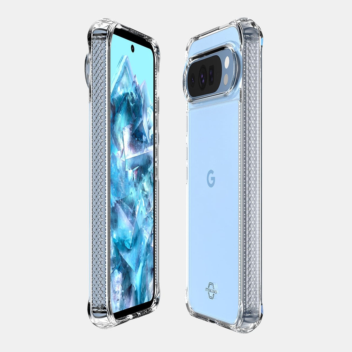 Itskins - Hybrid_r Clear Case For Google Pixel 9 / Pixel 9 Pro - Transparent