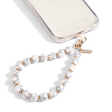 CASE-MATE BEADED PHONE WRISTLET - WHITE MARBLE