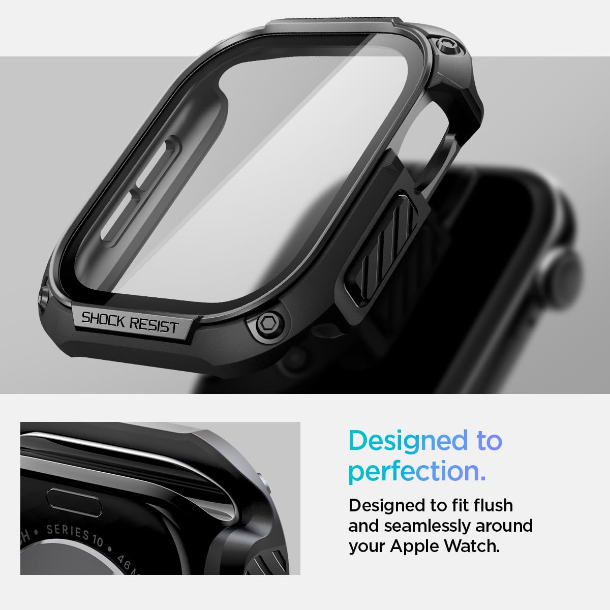 Spigen - Tough Armor Case For Apple Watch Series 10 46mm - Black