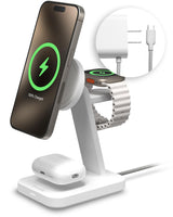 Mophie - Universal Wireless 3 In 1 Charging Stand With Qi2 - White