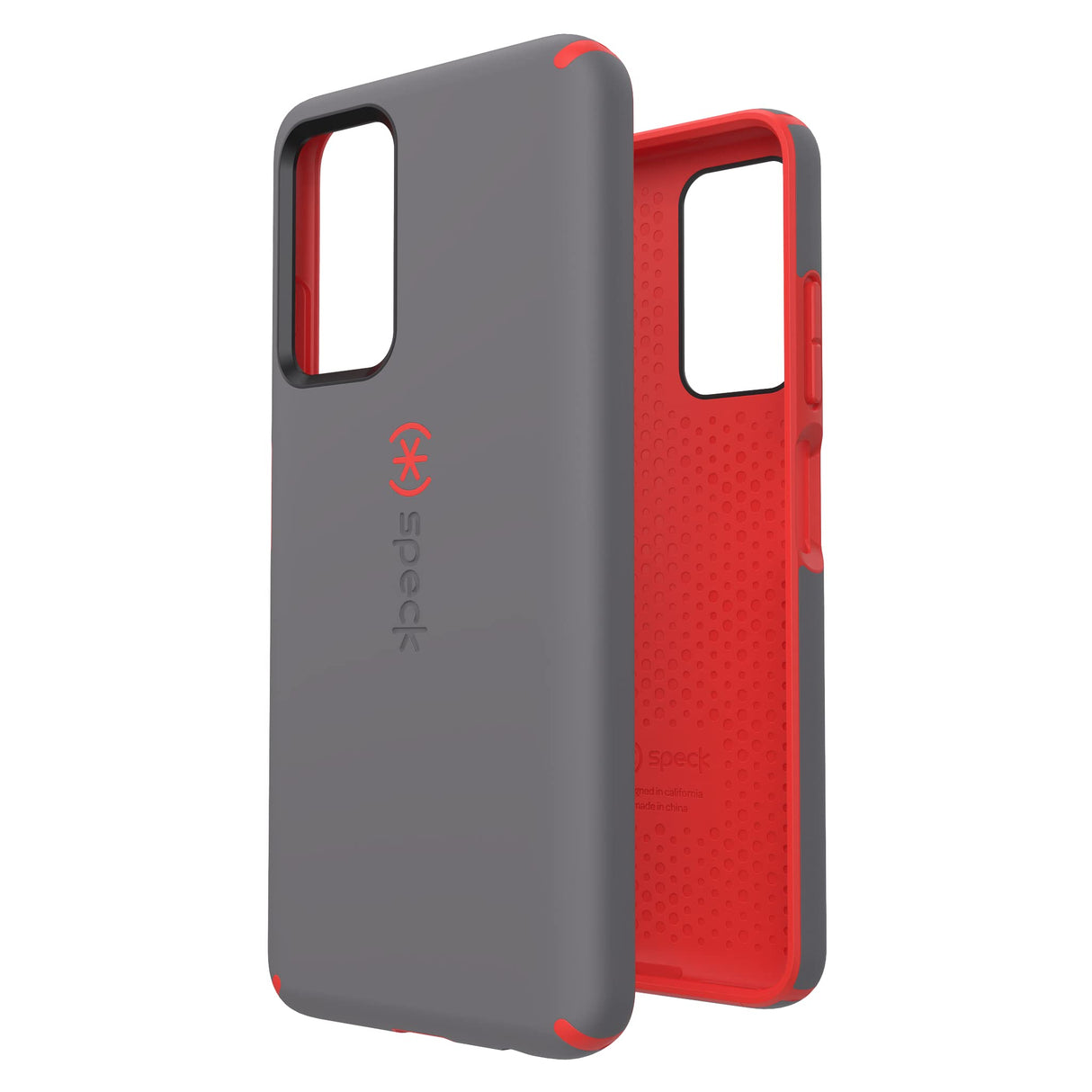 Speck - Presidio Impact Hero Case For Samsung Galaxy A03s - Moodey Grey And Turbo Red