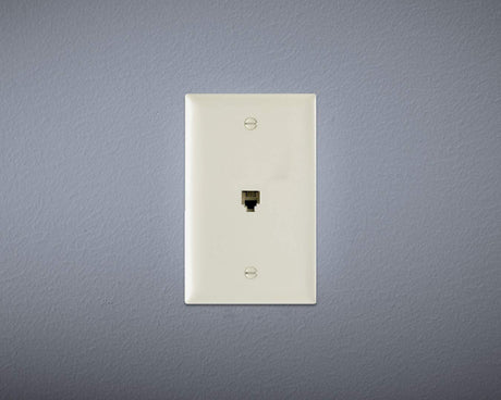 On-Q TPTE1LA Premolded Voice/Video Wall Plate, Light Almond