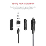 BESTEK 150W 2-Socket Car Cigarette Lighter Splitter Power Adapter DC Outlet Car Charger Dual 2.4A USB with 26 Inches Cord for Cellphone GPS Dash Cam