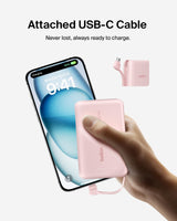 Belkin - Boostcharge Power Bank With Integrated Cable 10,000 Mah - Pink