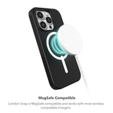 Zagg - London Snap Magsafe Case For Apple Iphone 15 Pro Max - Gray Geo